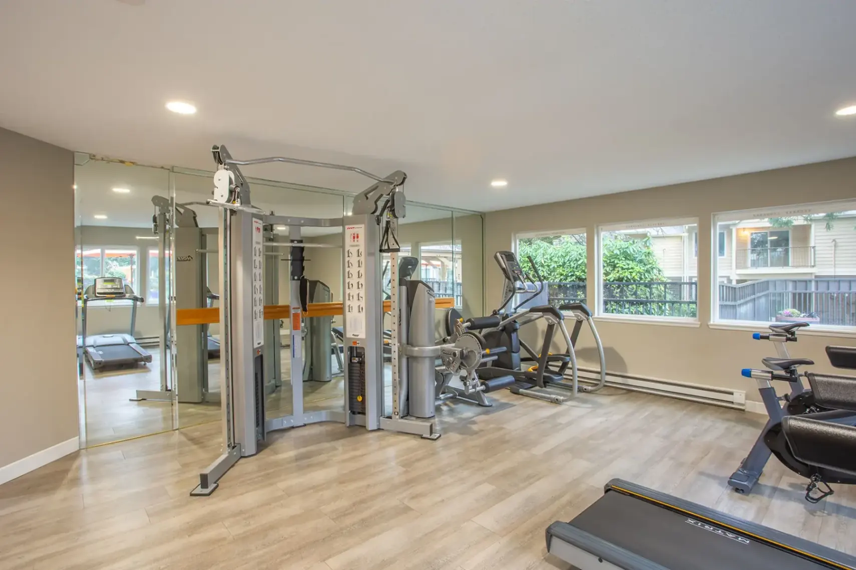 Fitness Center with cardio and strength training equipment